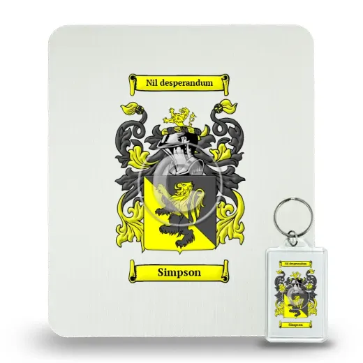 Simpson Mouse Pad and Keychain Combo Package