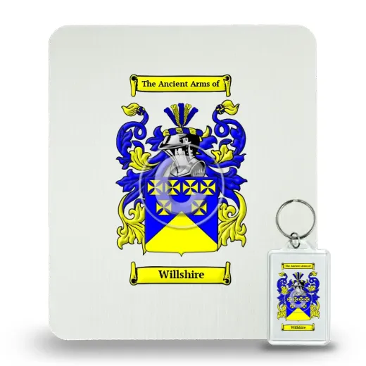 Willshire Mouse Pad and Keychain Combo Package
