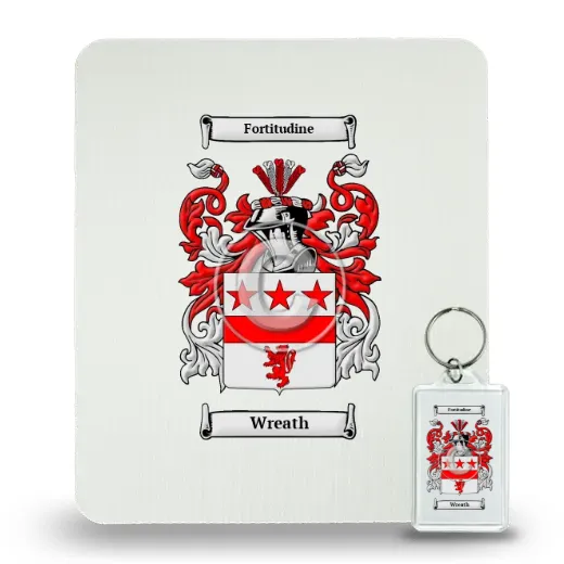 Wreath Mouse Pad and Keychain Combo Package
