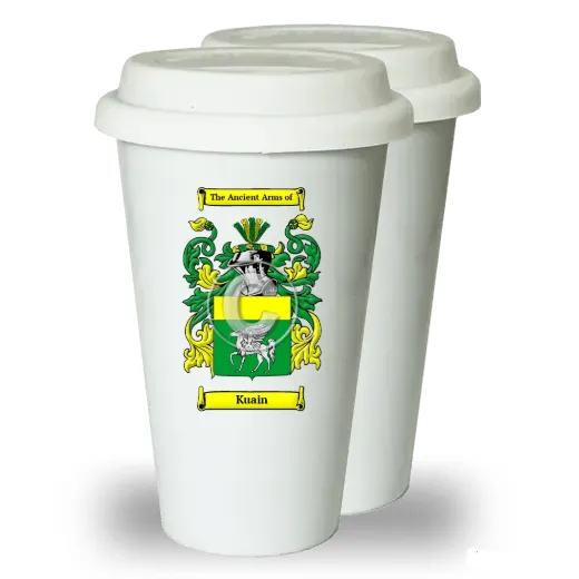 Kuain Pair of Ceramic Tumblers with Lids