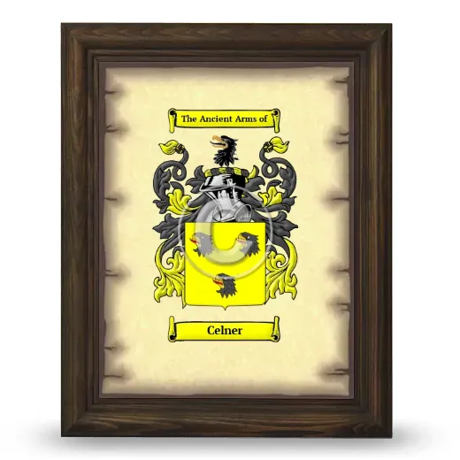 Celner Coat of Arms Framed - Brown