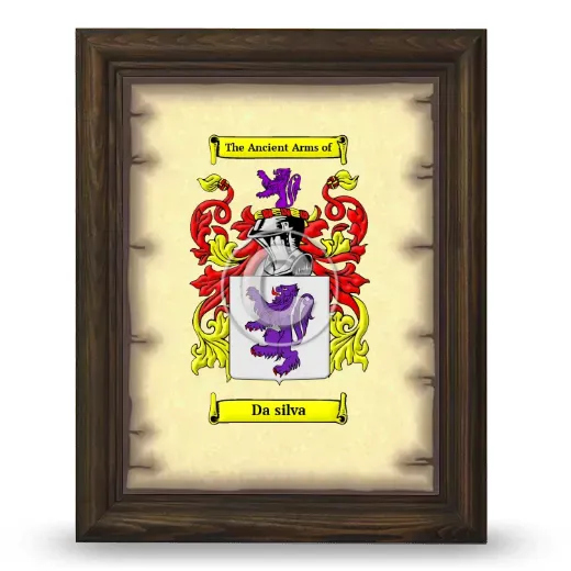Da silva Coat of Arms Framed - Brown