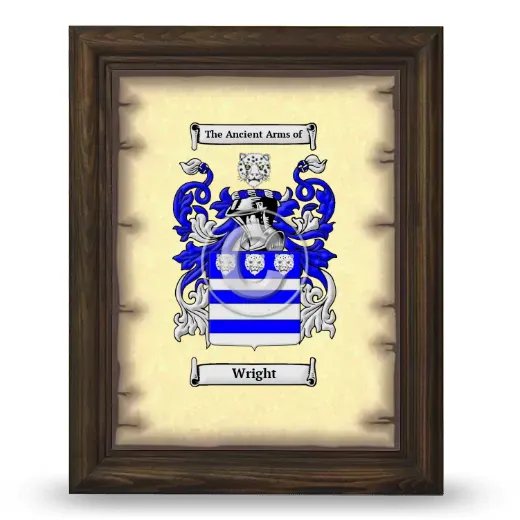 Wright Coat of Arms Framed - Brown
