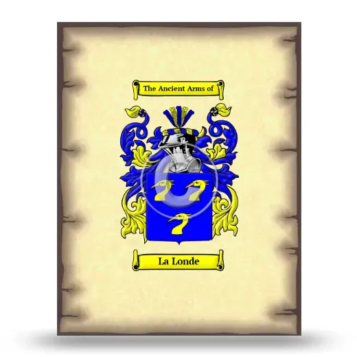 La Londe Coat of Arms Print