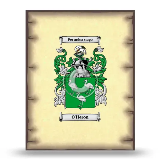 O'Heron Coat of Arms Print