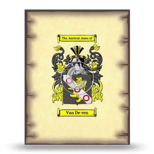Van De ven Coat of Arms Print