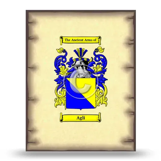 Agli Coat of Arms Print