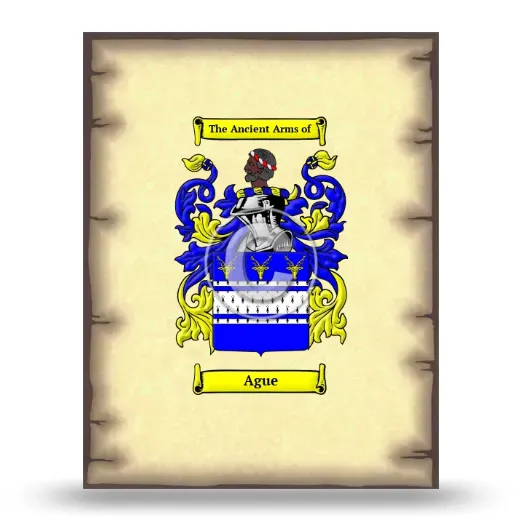 Ague Coat of Arms Print