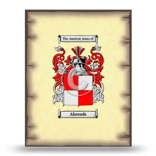 Ahrends Coat of Arms Print