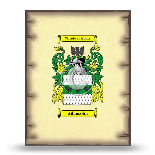 Ailansolm Coat of Arms Print