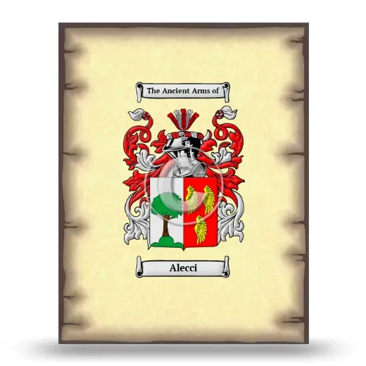 Alecci Coat of Arms Print