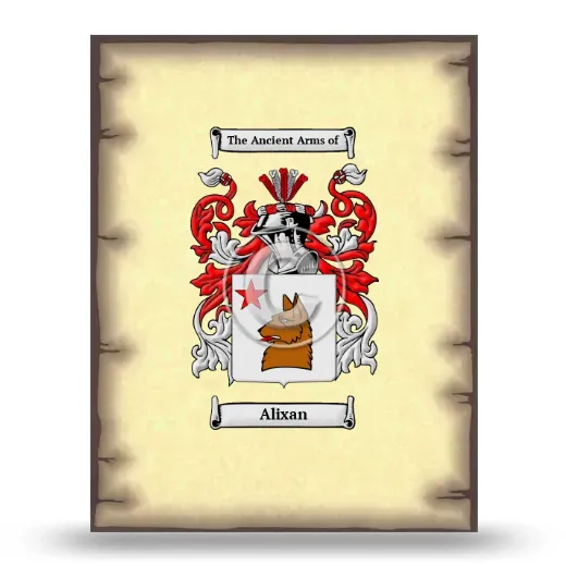 Alixan Coat of Arms Print