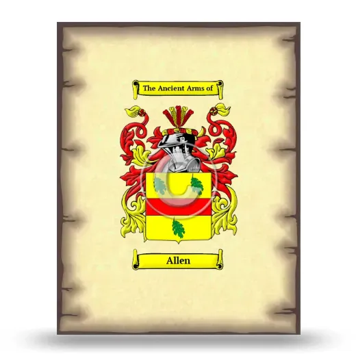 Allen Coat of Arms Print