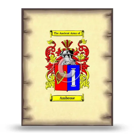 Ambrose Coat of Arms Print