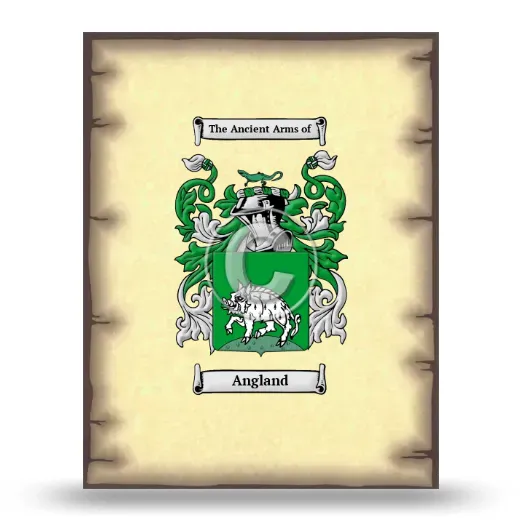 Angland Coat of Arms Print