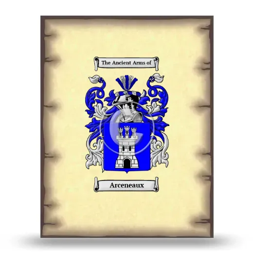Arceneaux Coat of Arms Print