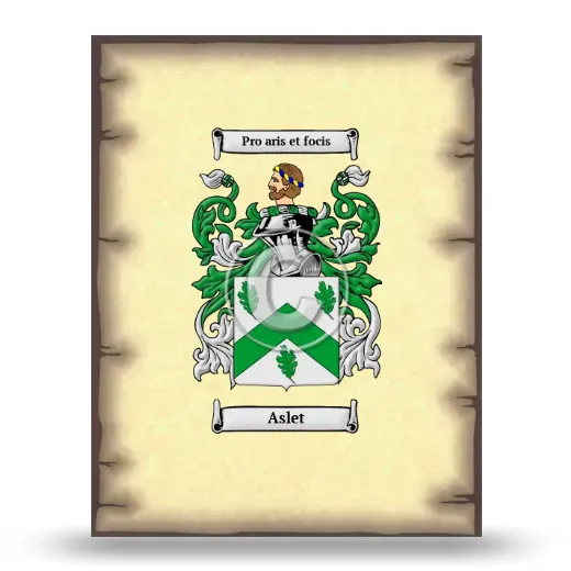 Aslet Coat of Arms Print