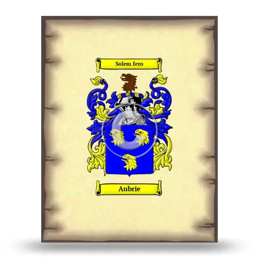 Aubrie Coat of Arms Print