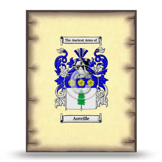 Auvrille Coat of Arms Print