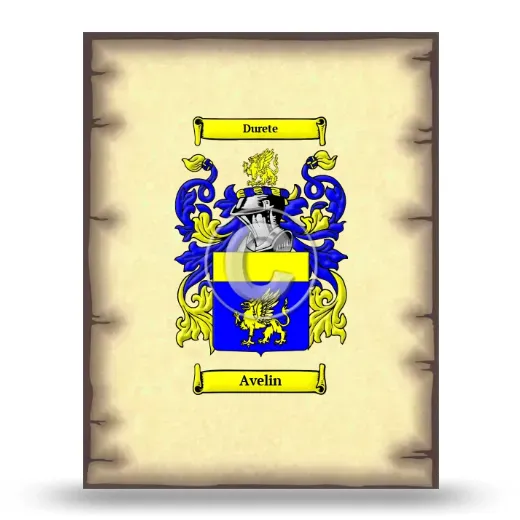 Avelin Coat of Arms Print