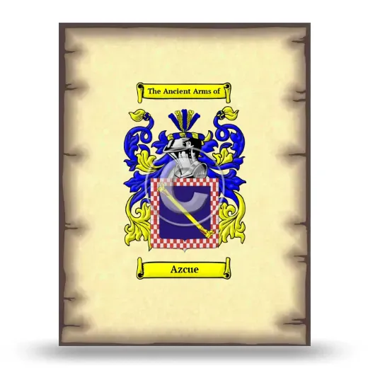 Azcue Coat of Arms Print