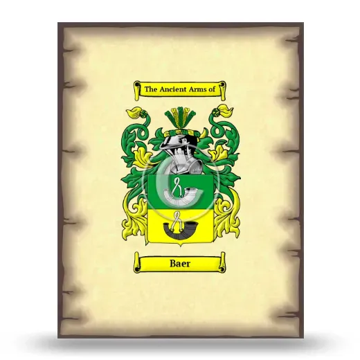 Baer Coat of Arms Print