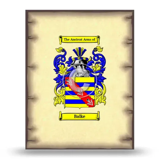 Balke Coat of Arms Print