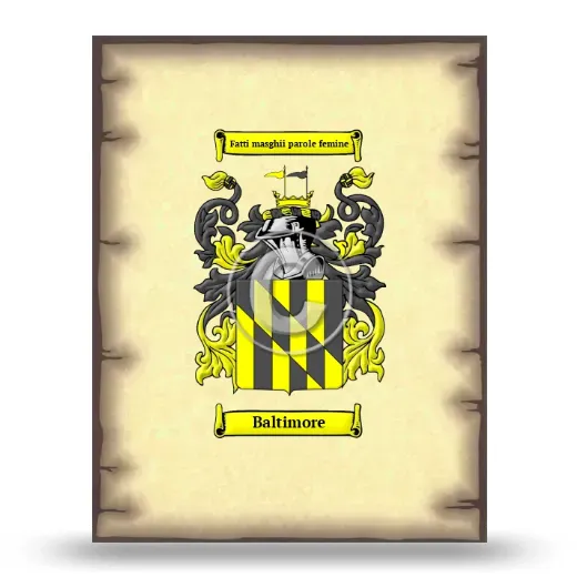 Baltimore Coat of Arms Print