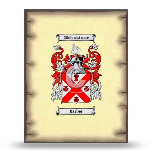 Barber Coat of Arms Print