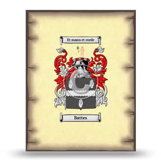 Battes Coat of Arms Print