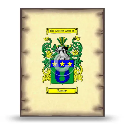 Bauer Coat of Arms Print