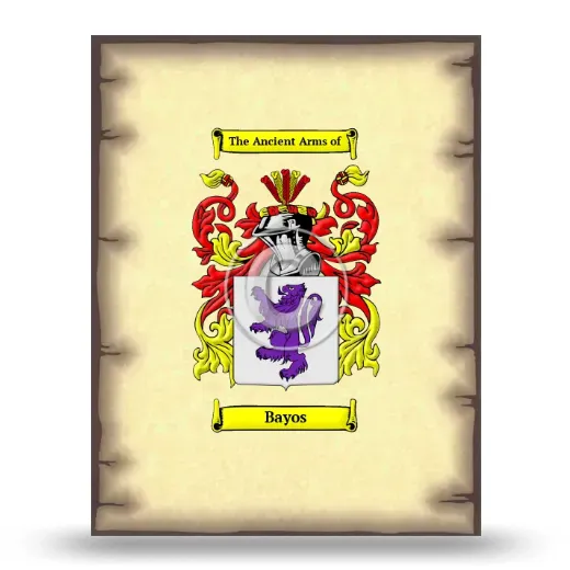 Bayos Coat of Arms Print