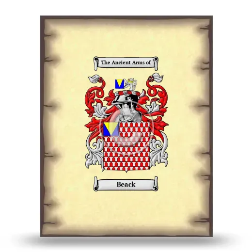 Beack Coat of Arms Print