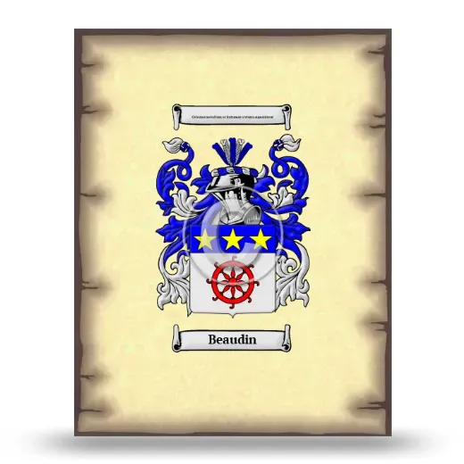 Beaudin Coat of Arms Print