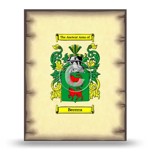 Becerra Coat of Arms Print
