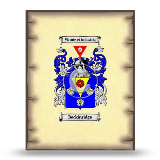 Beckinridge Coat of Arms Print