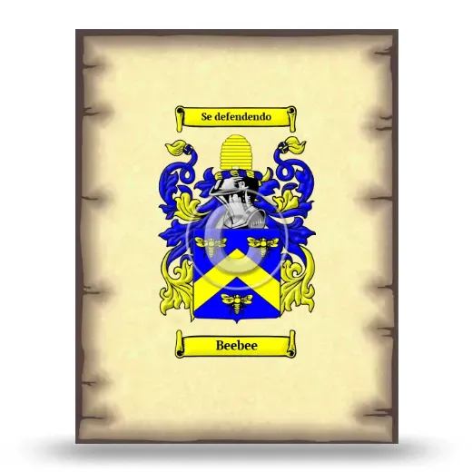 Beebee Coat of Arms Print