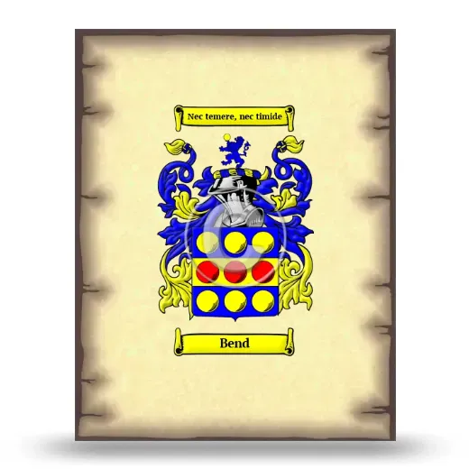 Bend Coat of Arms Print