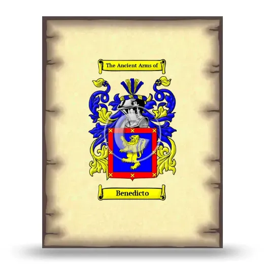 Benedicto Coat of Arms Print