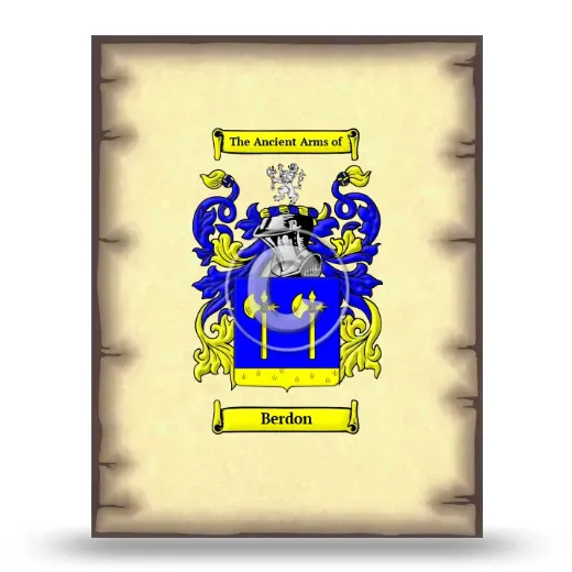 Berdon Coat of Arms Print