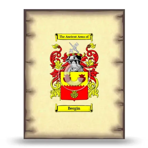 Bergin Coat of Arms Print