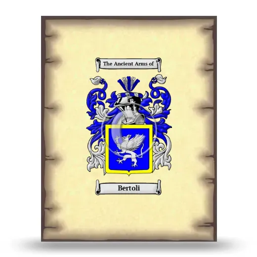 Bertoli Coat of Arms Print