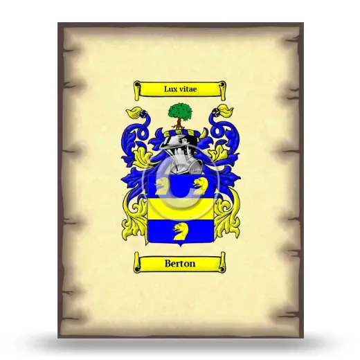 Berton Coat of Arms Print