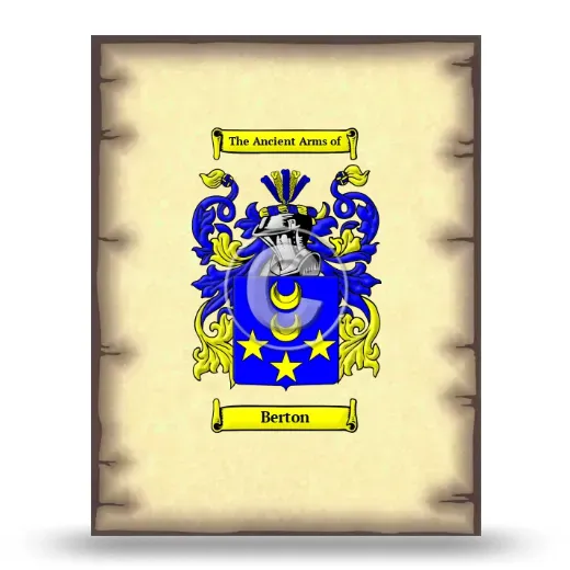 Berton Coat of Arms Print