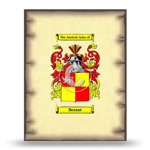 Bezant Coat of Arms Print