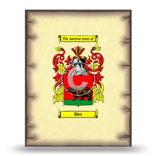Bier Coat of Arms Print