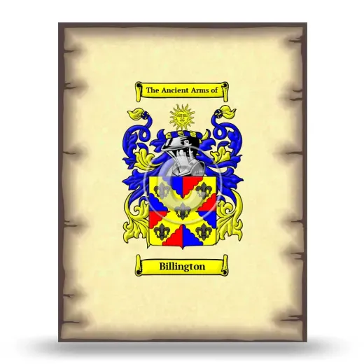 Billington Coat of Arms Print
