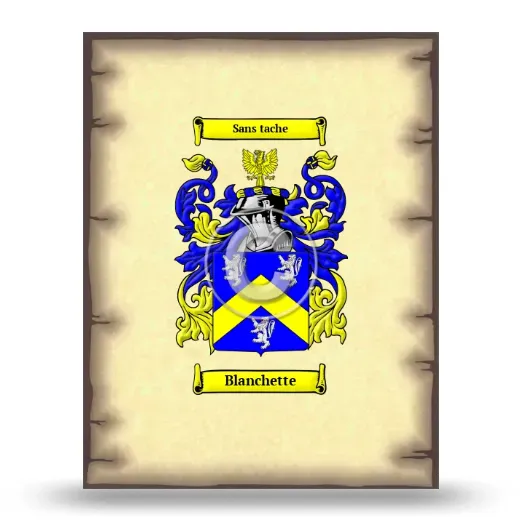 Blanchette Coat of Arms Print