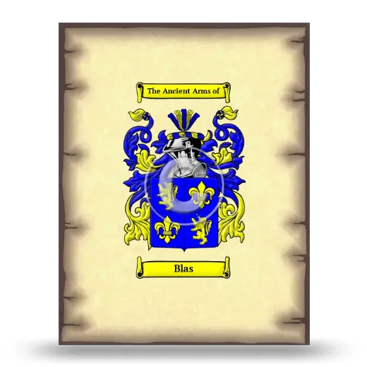 Blas Coat of Arms Print