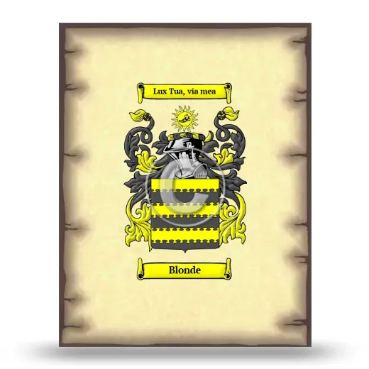 Blonde Coat of Arms Print